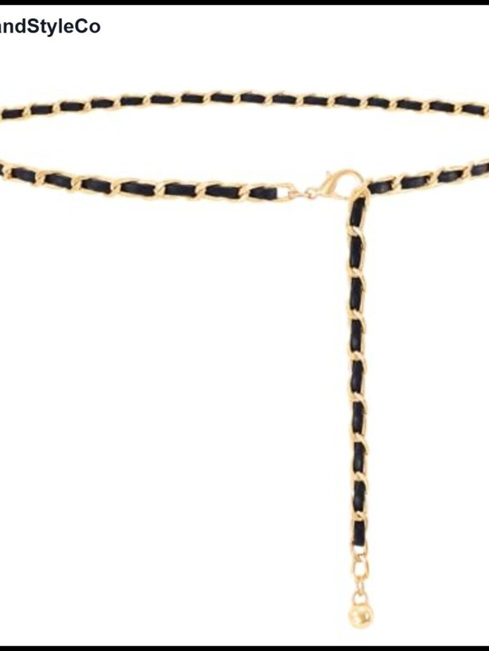 WHIPPY Adjustable Metal Chain Waist Belt Leather Link Belt for Dresses Jeans